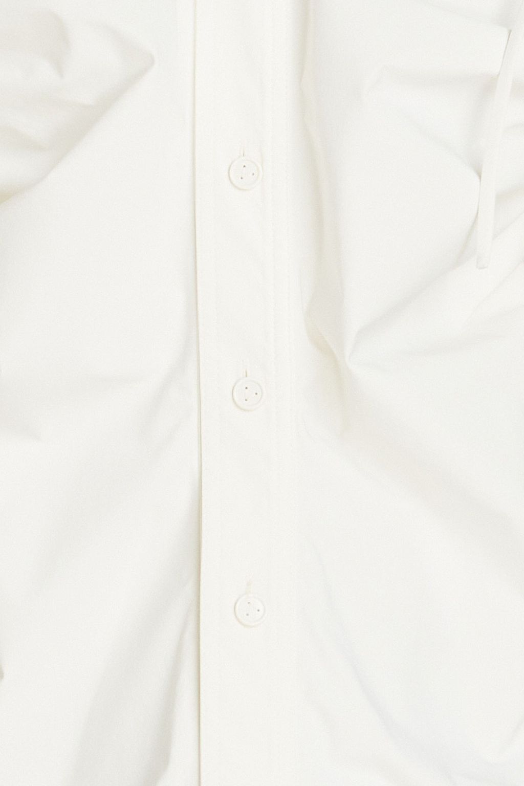 BOTTEGA VENETA Ruched wool-blend crepe shirt