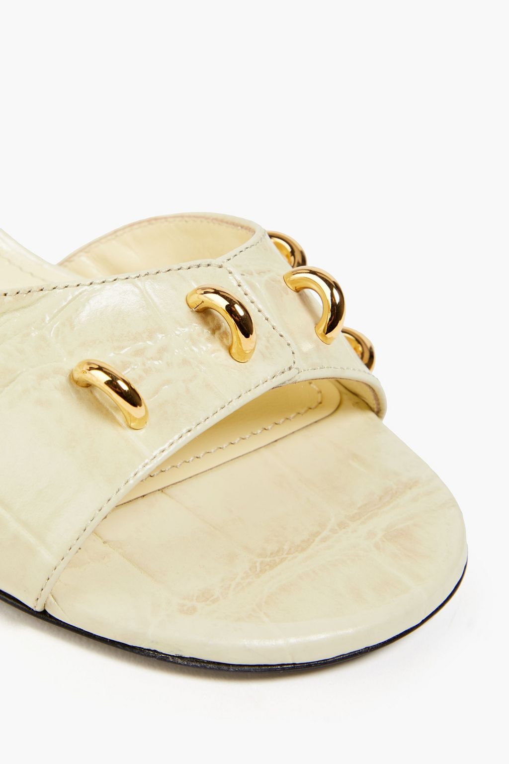 GIVENCHY Show embellished croc-effect leather mules