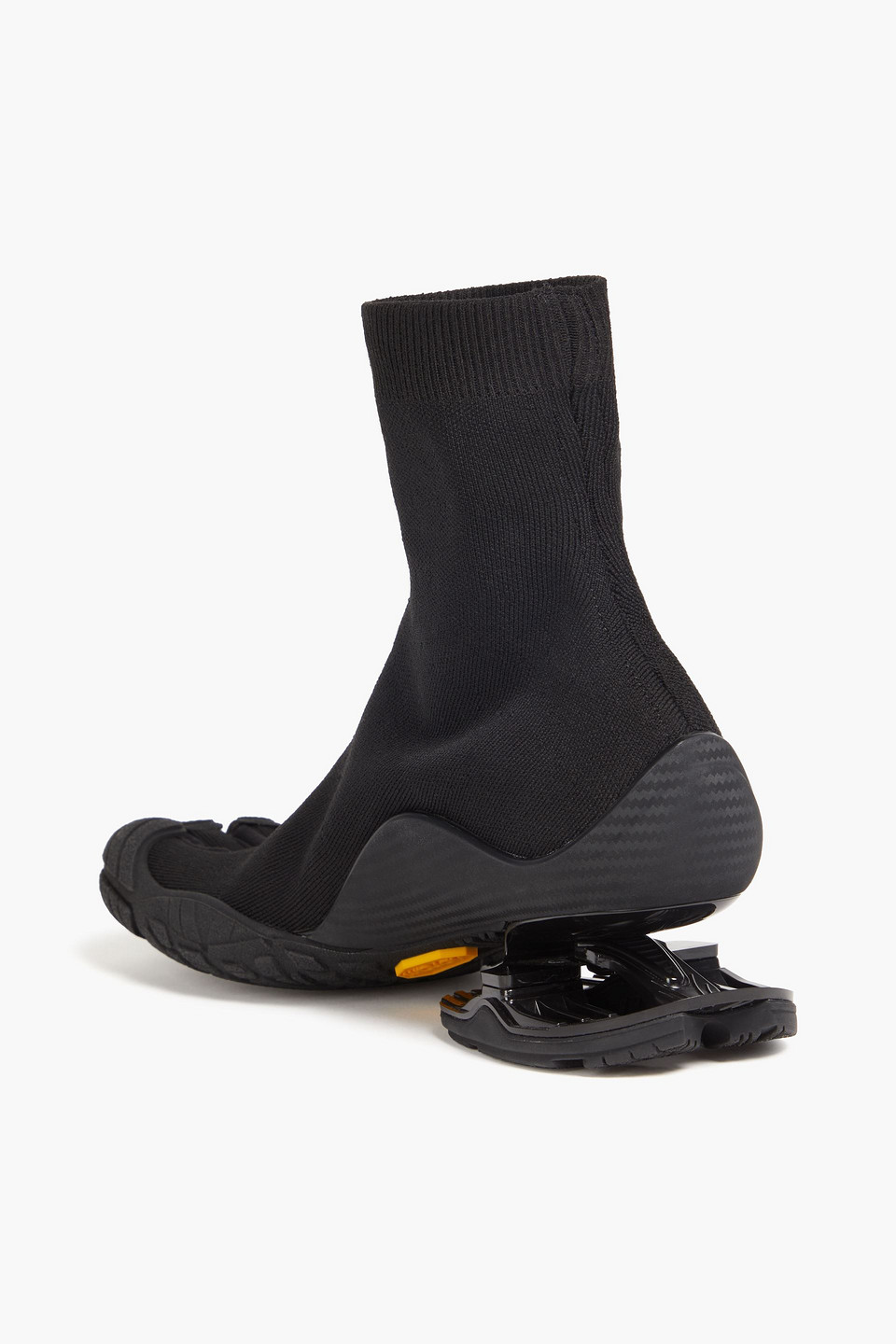 BALENCIAGA SPLIT-TOE STRETCH-KNIT HIGH-TOP SNEAKERS