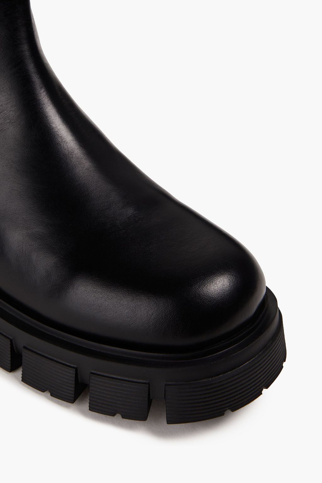LOVE MOSCHINO Logo-appliquéd leather Chelsea boots