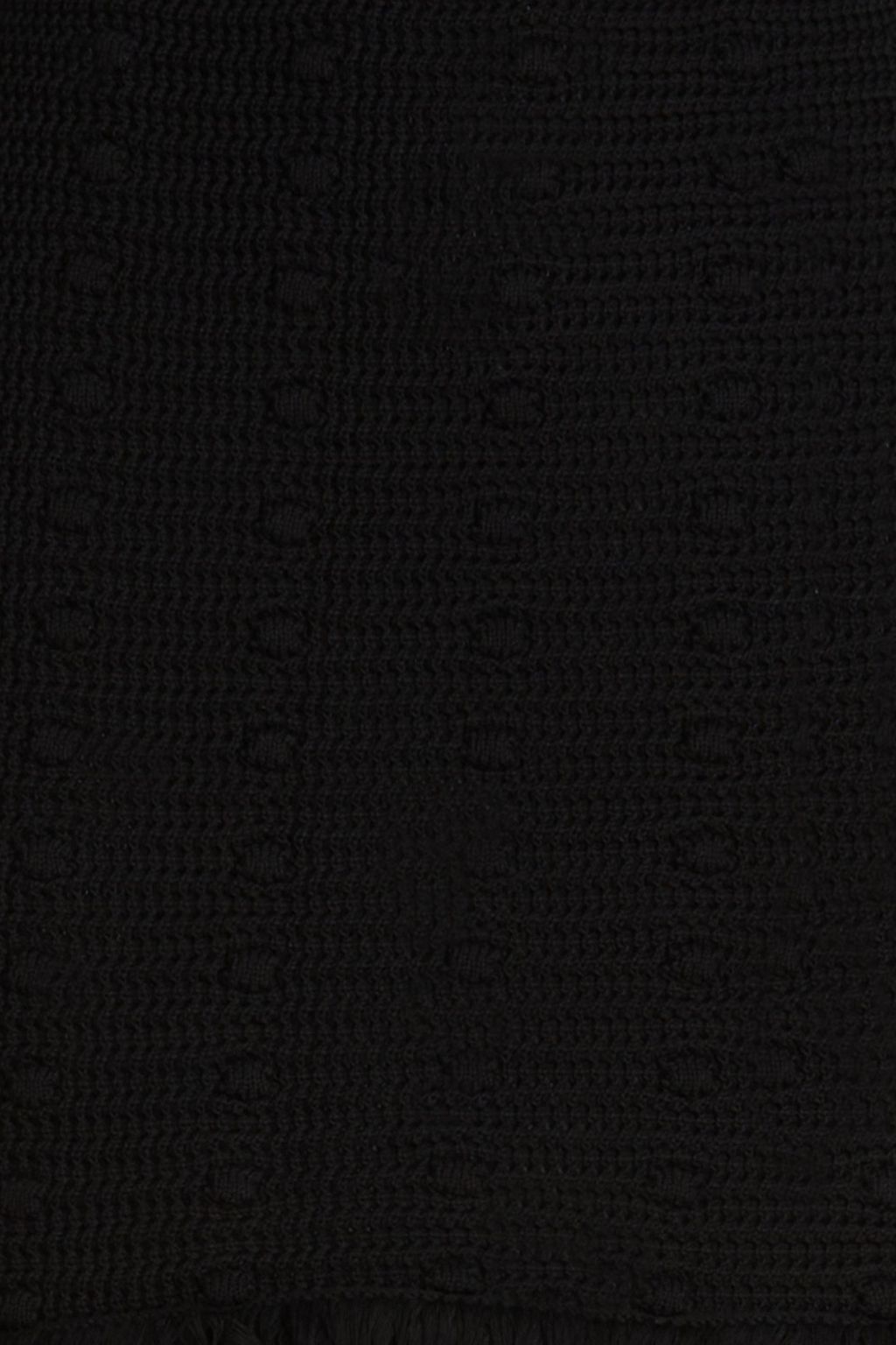 BOTTEGA VENETA Fringed jacquard-knit cotton mini skirt