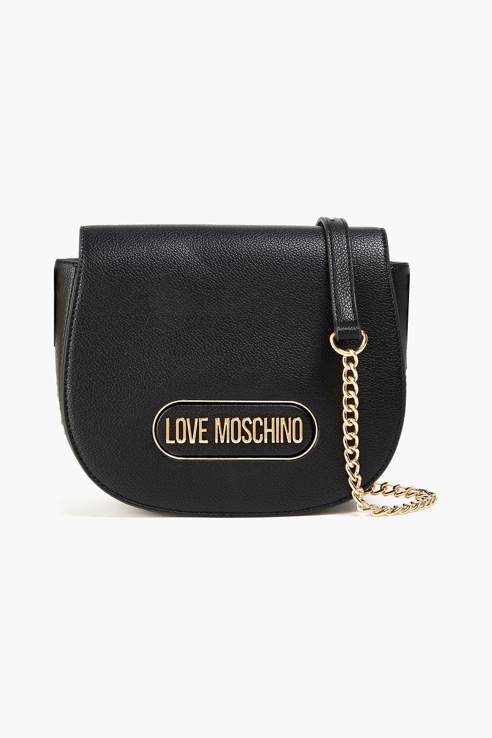 Love Moschino Faux Leather Shoulder Bag In Black