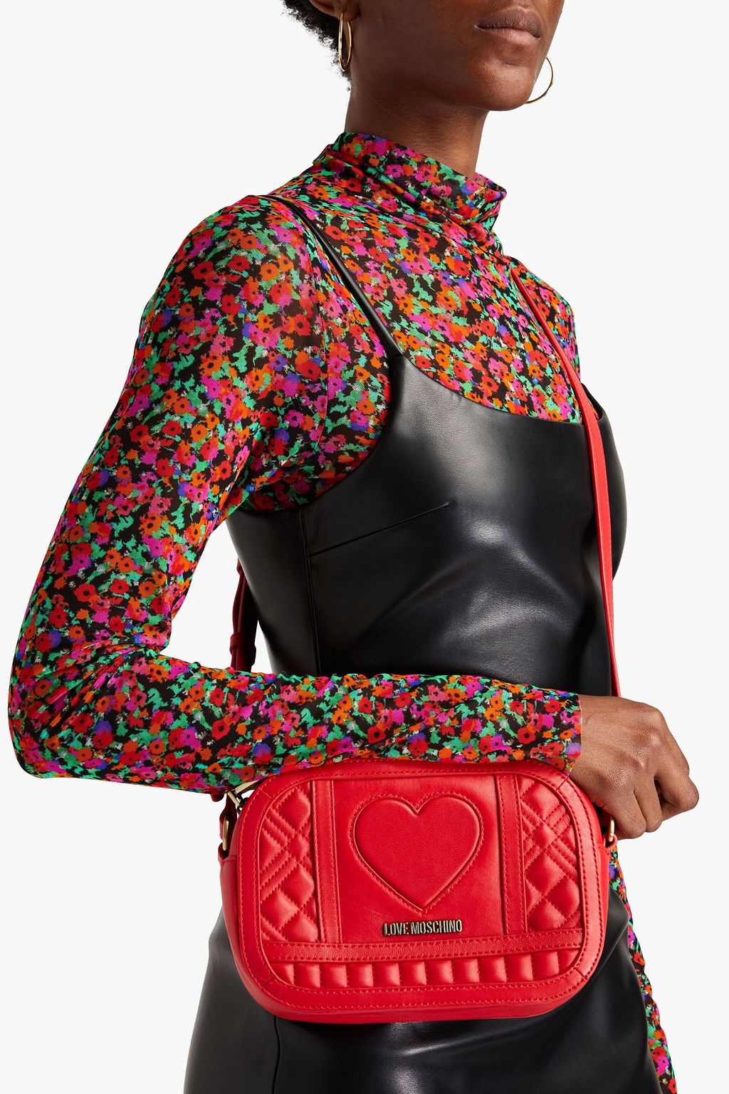 LOVE MOSCHINO Quilted leather cross-body bag