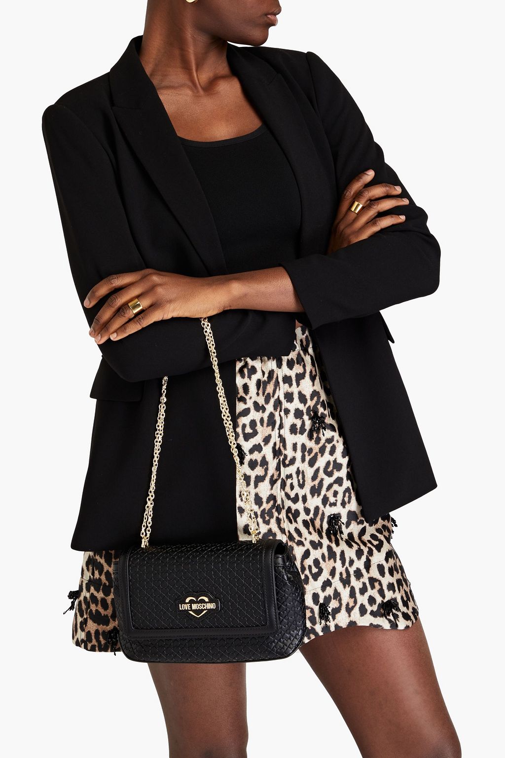 LOVE MOSCHINO Embossed faux leather shoulder bag