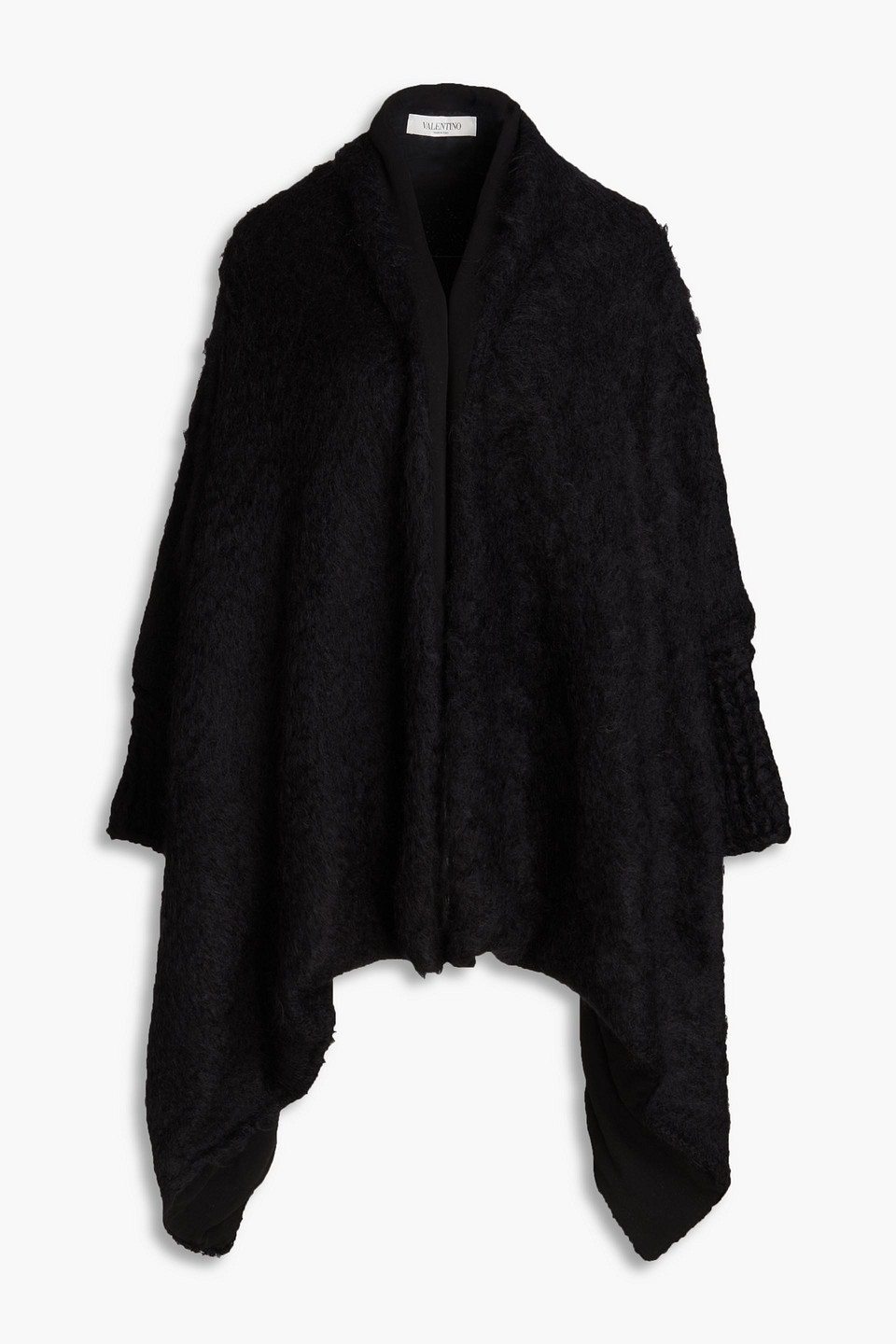 Valentino Draped Brushed Mohair-blend Cardigan