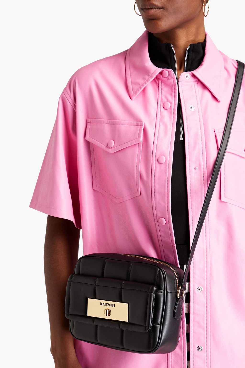 LOVE MOSCHINO Quilted faux leather cross-body bag