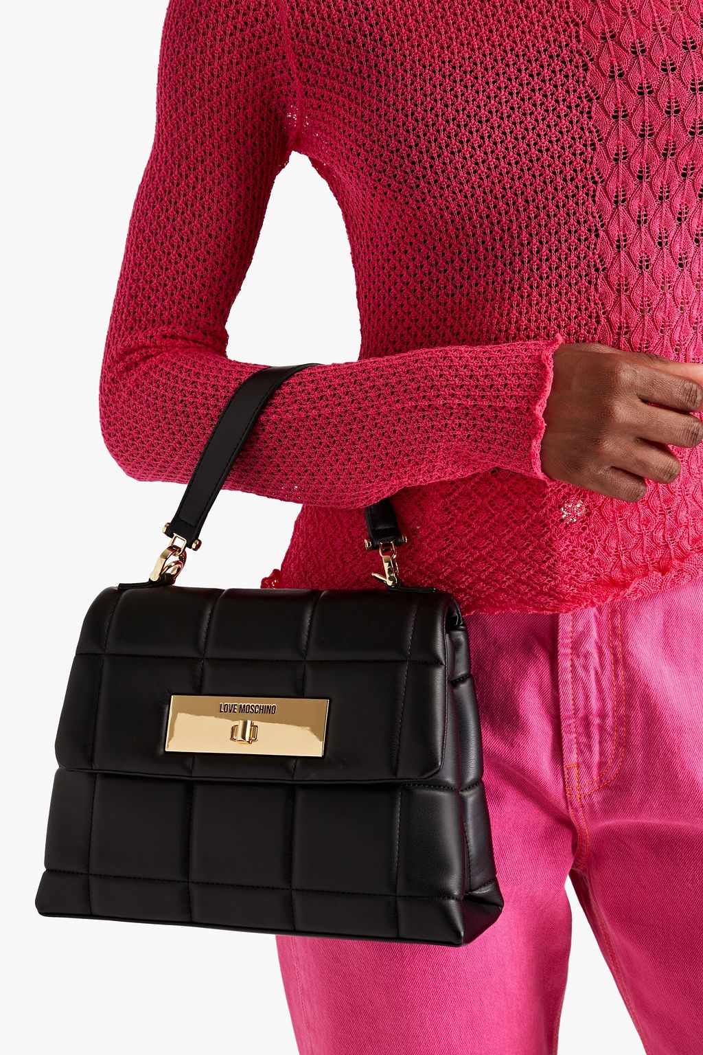 LOVE MOSCHINO Quilted faux leather tote