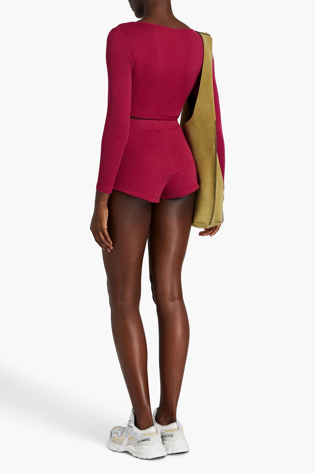 BONDI BORN Geneva ribbed modal-blend top