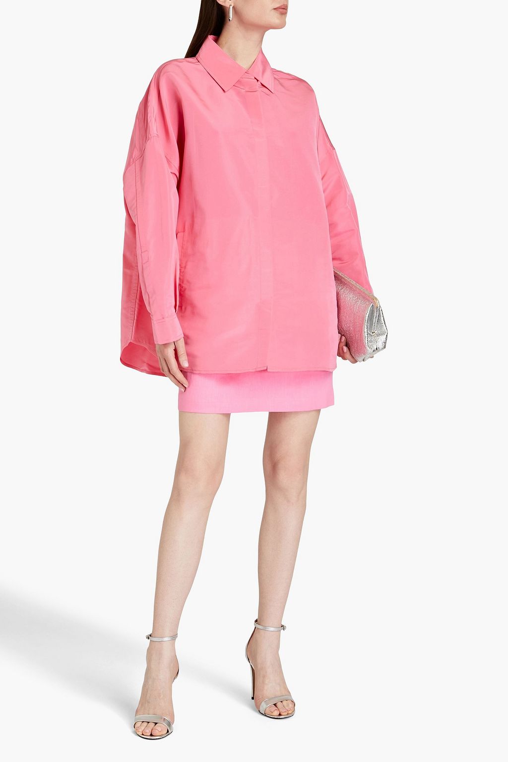 VALENTINO GARAVANI Oversized silk-faille shirt