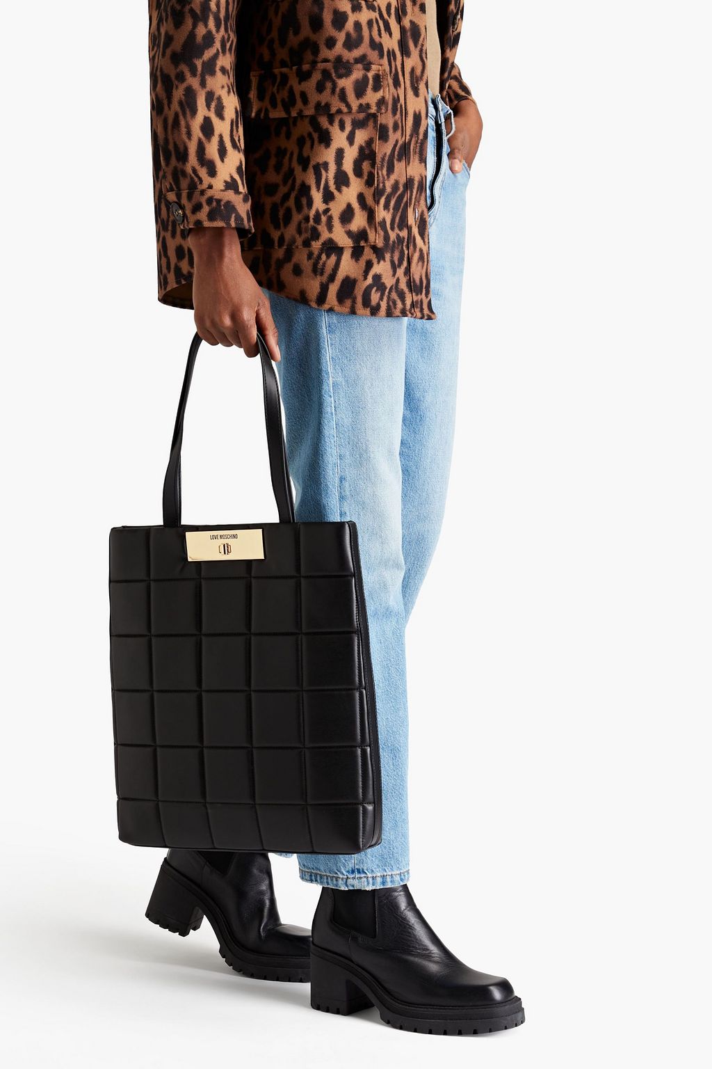 LOVE MOSCHINO Quilted faux leather tote