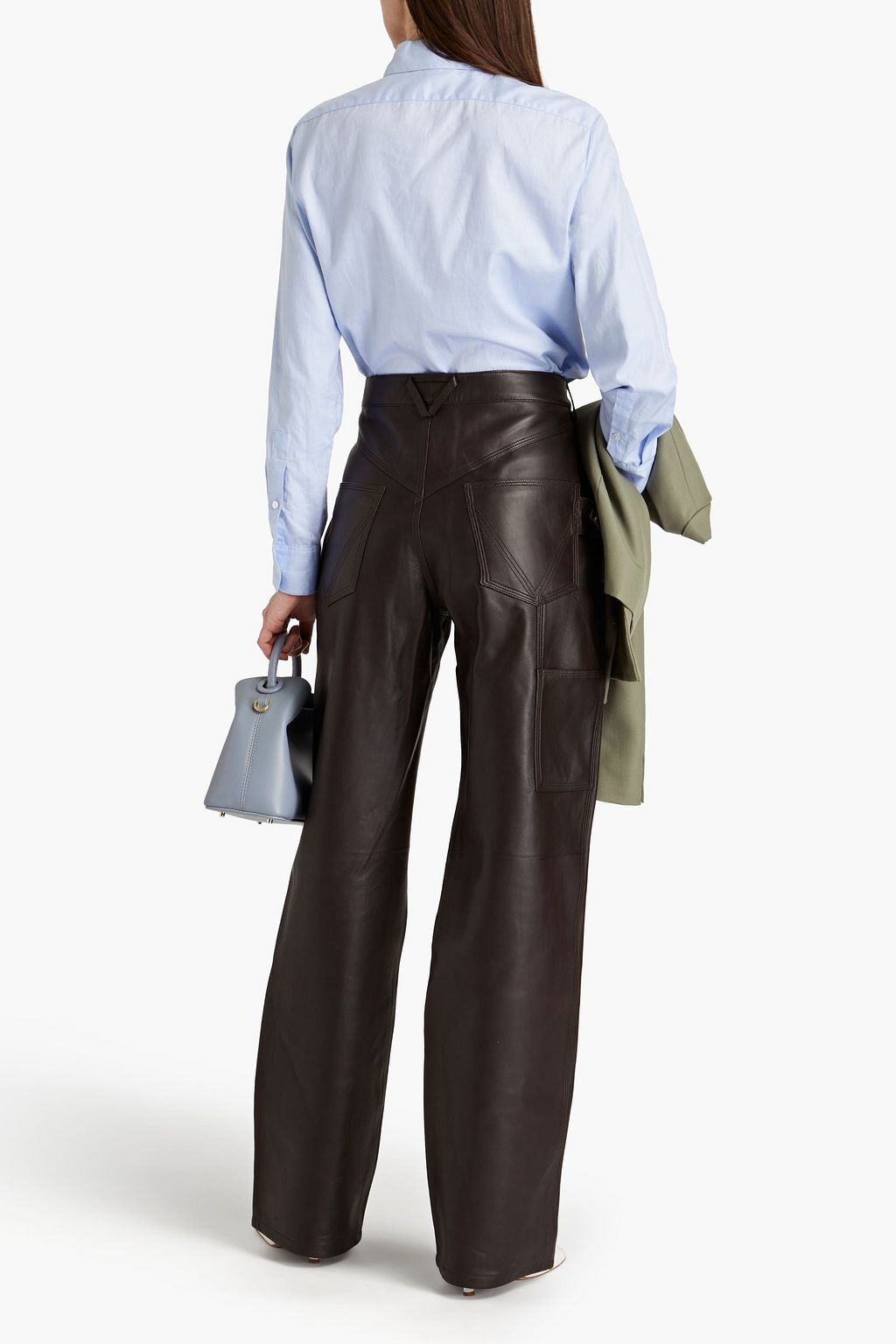 BOTTEGA VENETA Leather straight-leg pants
