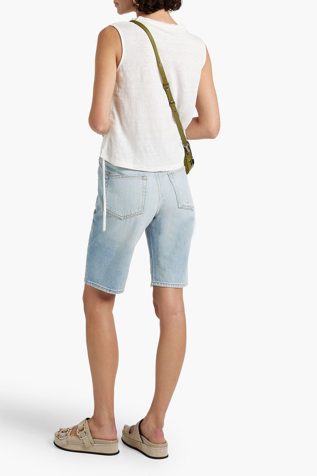 FRAME Linenjersey top THE