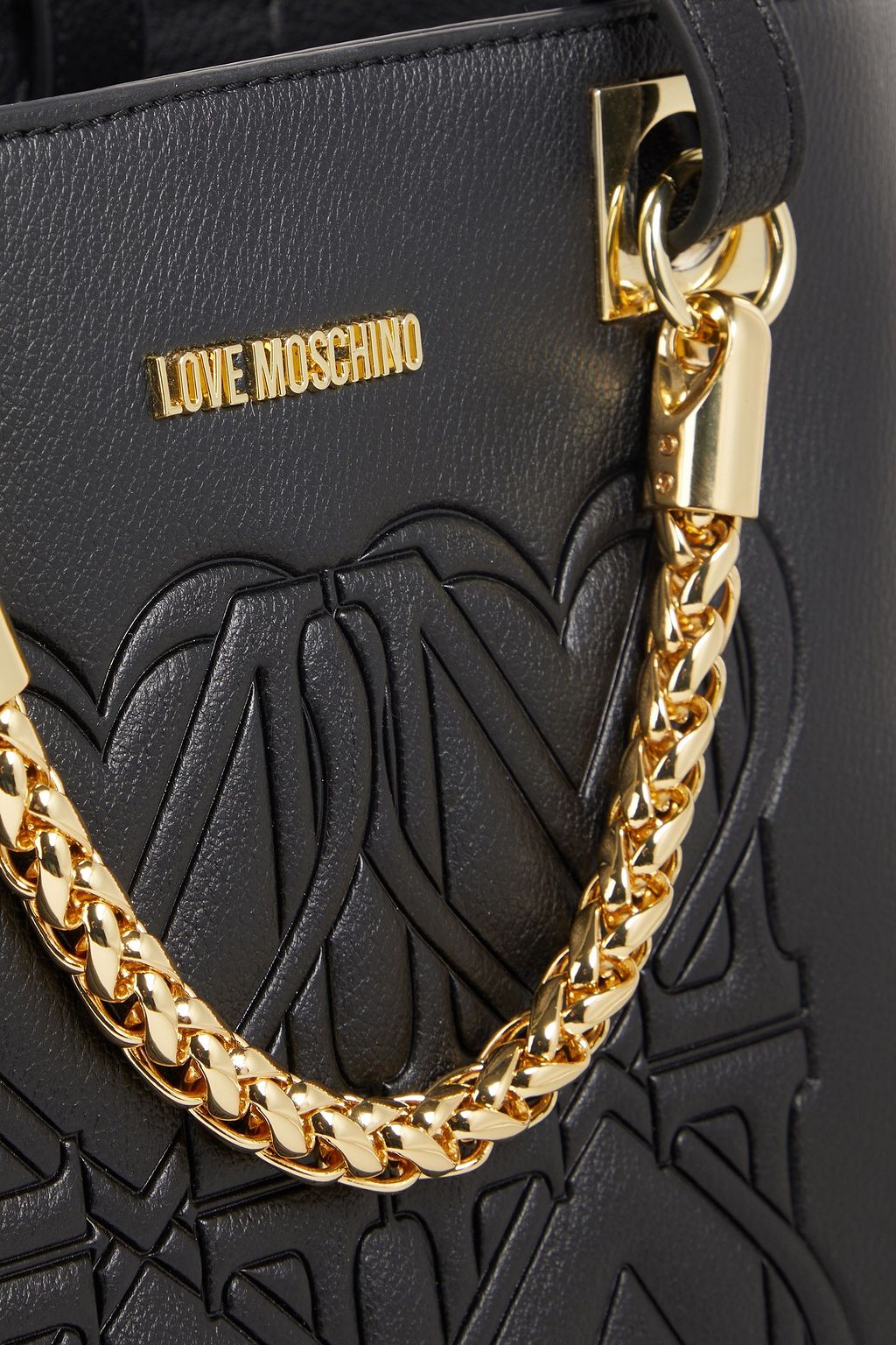LOVE MOSCHINO Embossed faux textured-leather tote