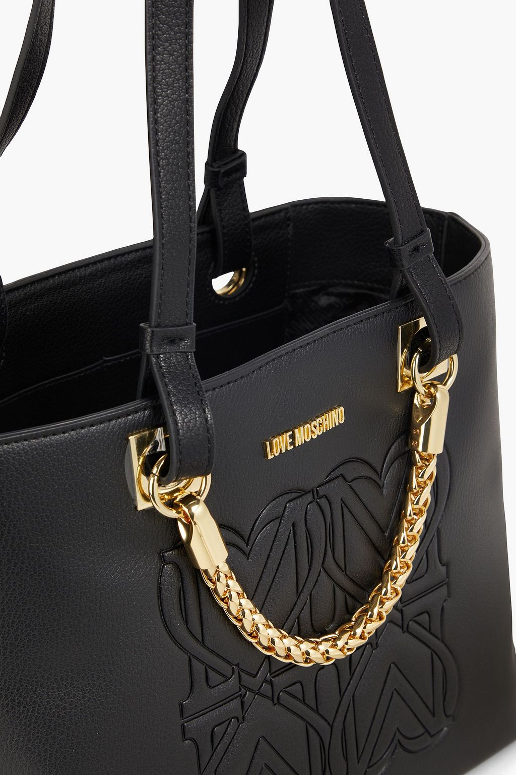 LOVE MOSCHINO Embossed faux textured-leather tote