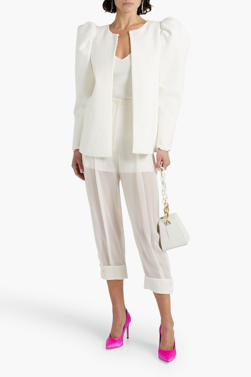 CAROLINA HERRERA Cotton-blend tweed jacket