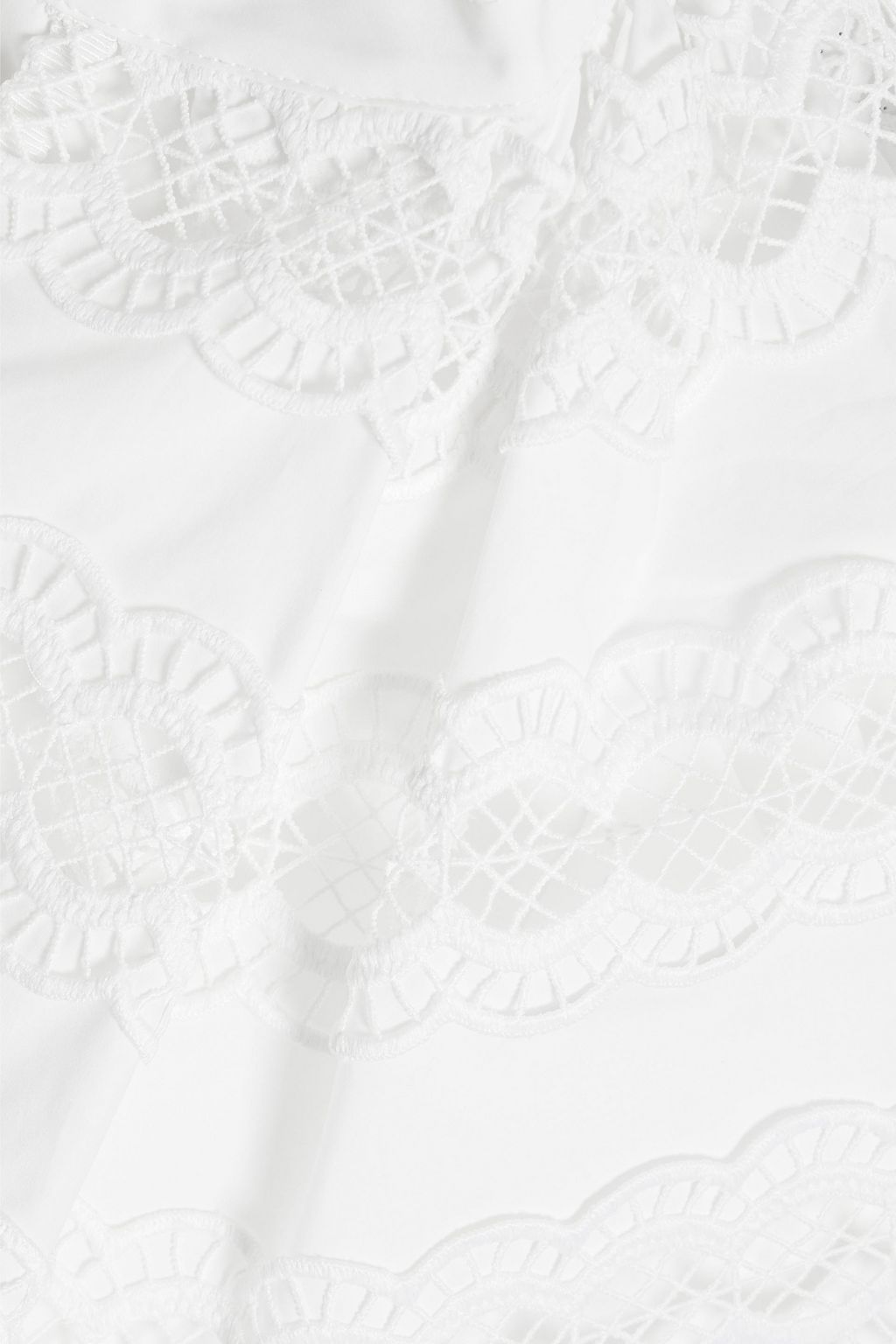 SANDRO Ruffled broderie anglaise cotton blouse