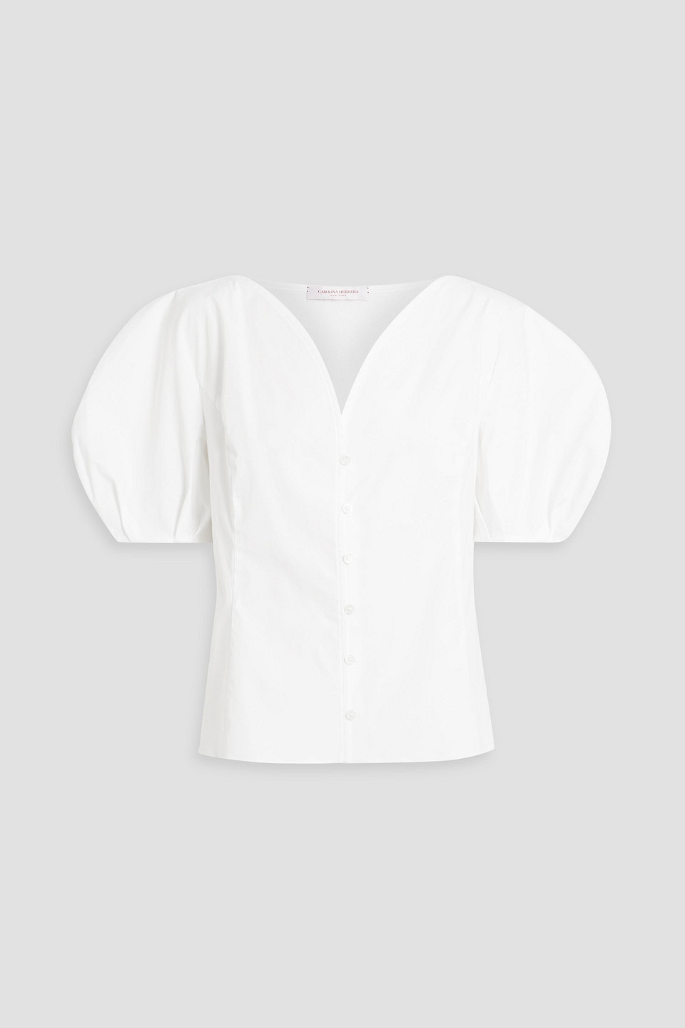 Carolina Herrera Cotton-blend poplin blouse