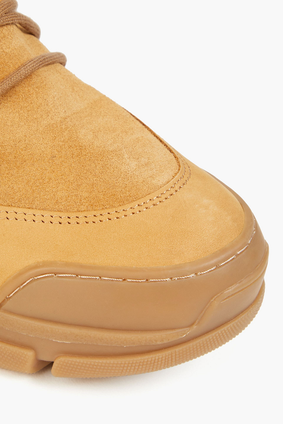 Love Moschino Nubuck And Suede Ankle Boots In Camel