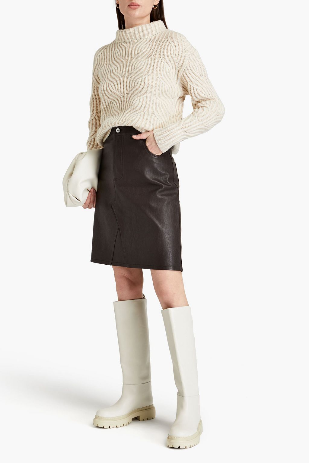 BOTTEGA VENETA Leather skirt