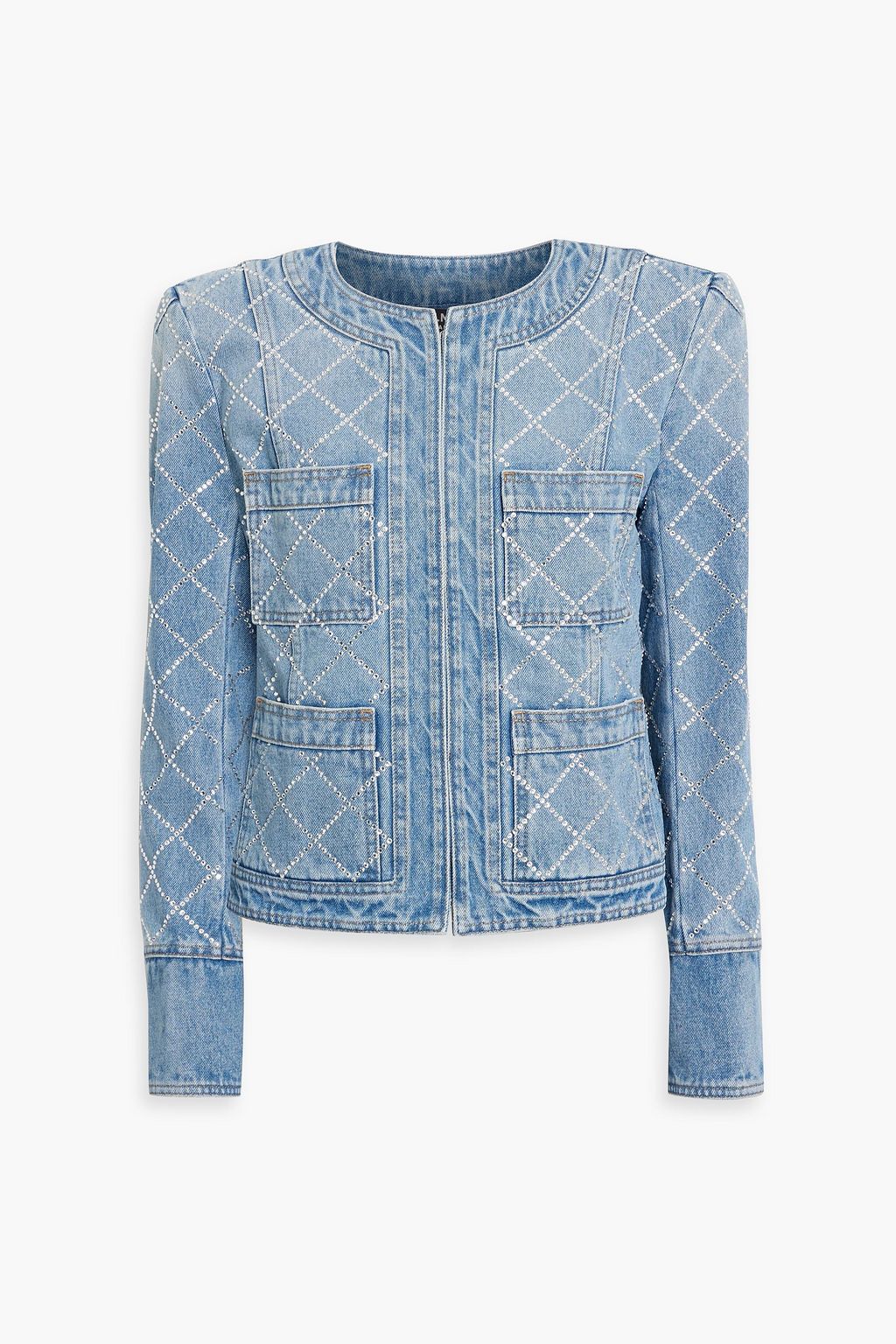 Pekkadillo umoral teori BALMAIN Crystal-embellished denim jacket | Sale up to 70% off | THE OUTNET