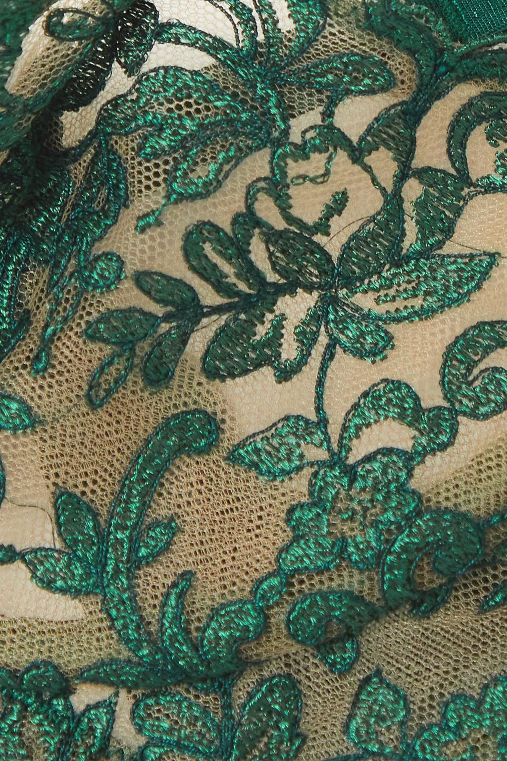 I.D. SARRIERI Royal Jewel embroidered tulle underwired balconette bra