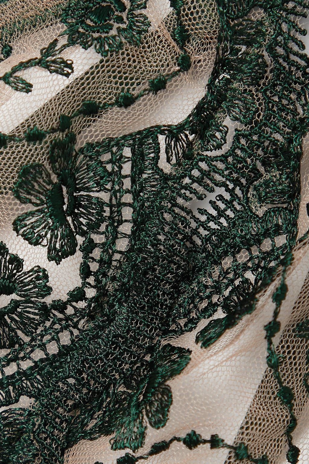 I.D. SARRIERI À la Rose embroidered tulle balconette bra