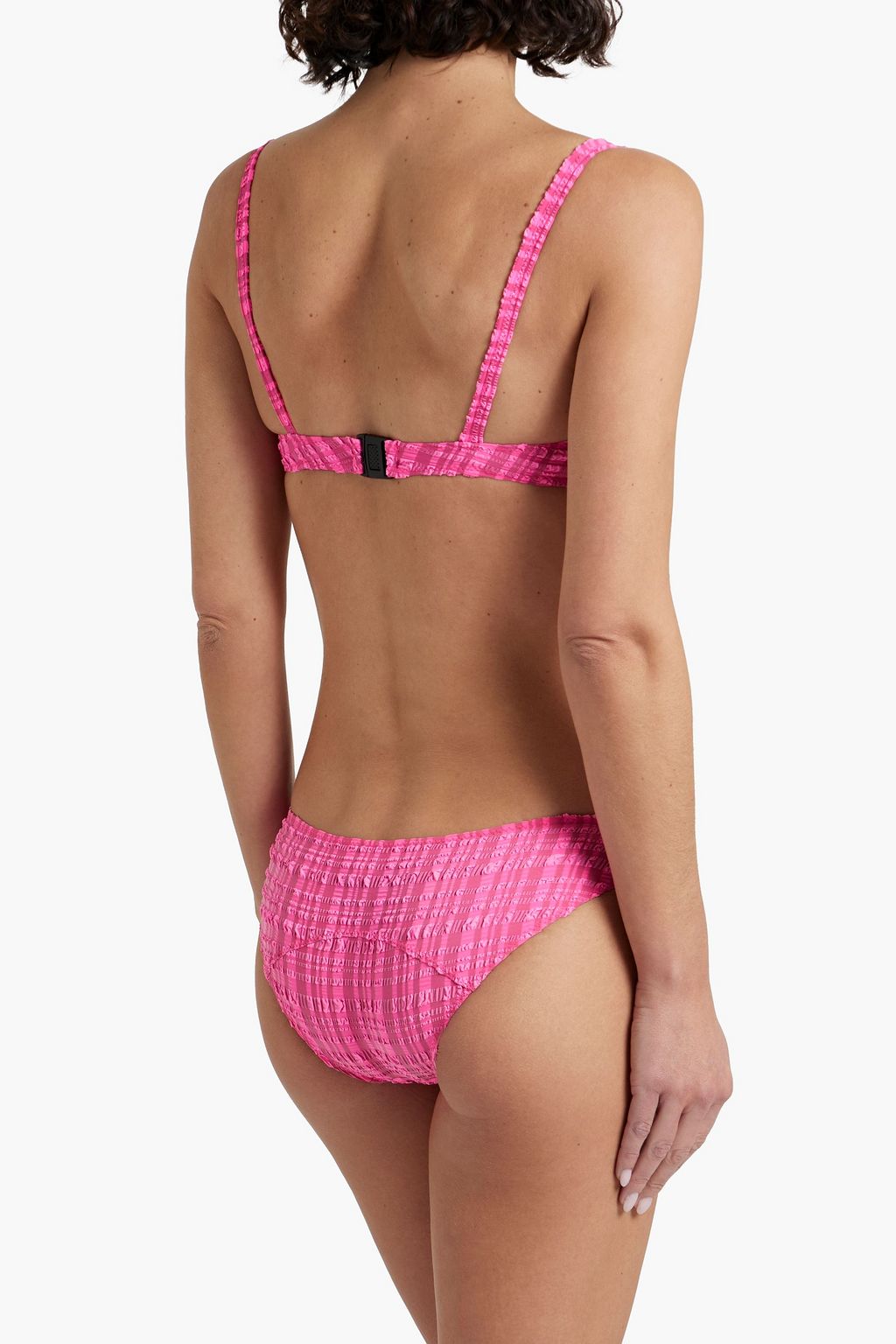 LISA MARIE FERNANDEZ Checked seersucker bikini