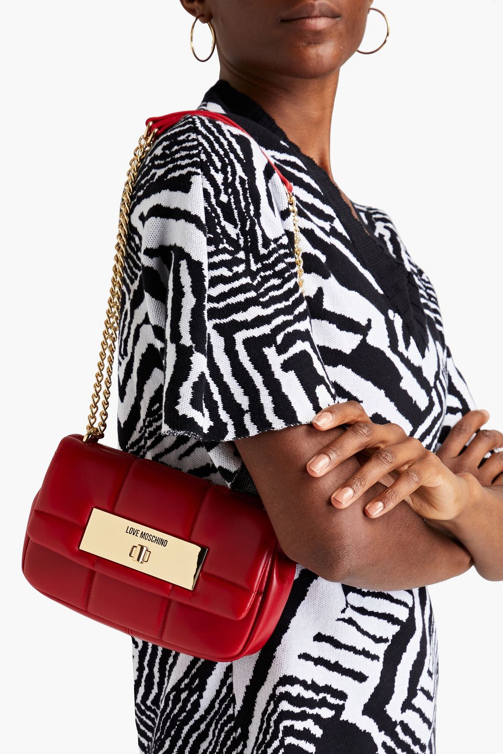 LOVE MOSCHINO Quilted faux leather shoulder bag