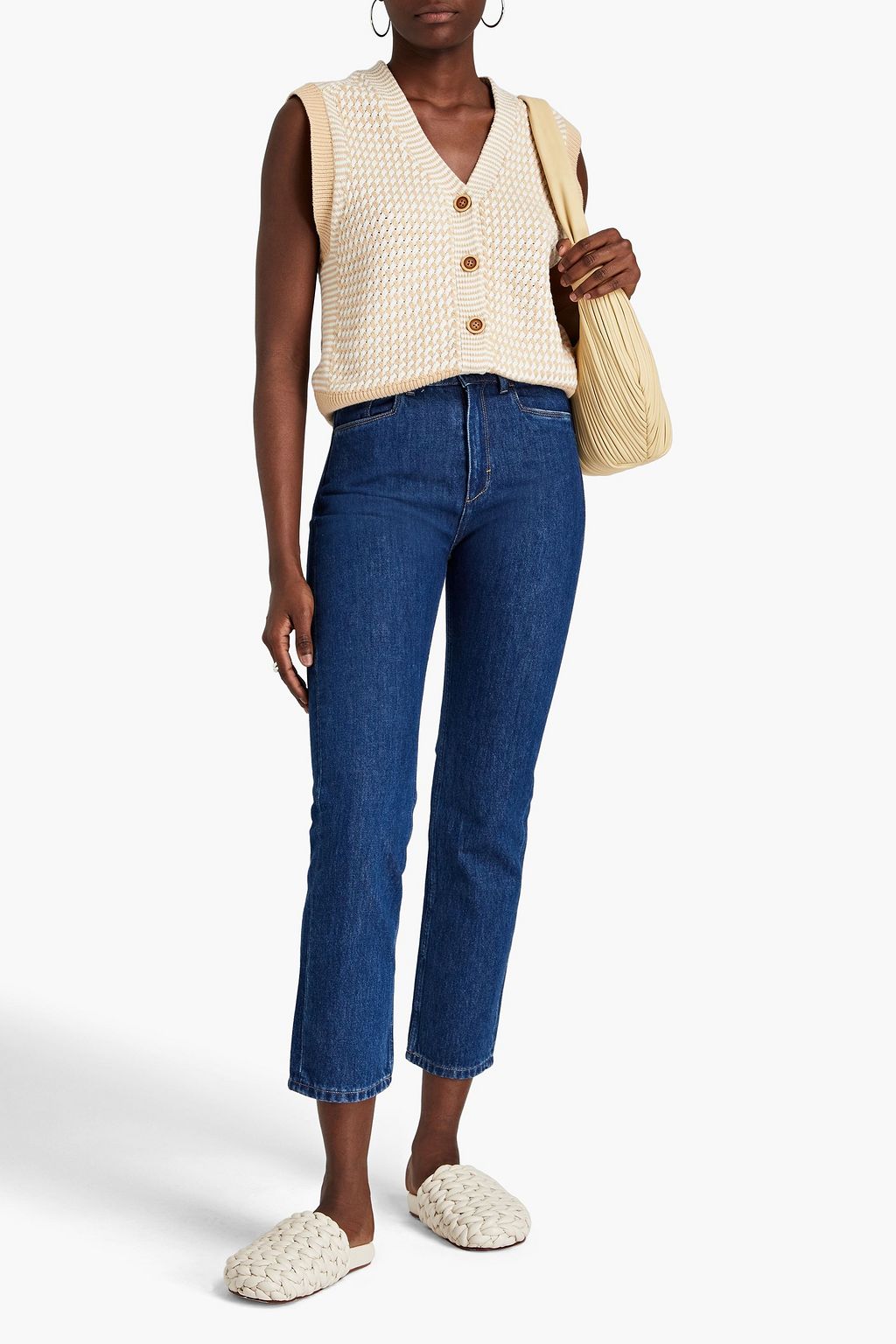 WANDLER Carnation mid-rise straight-leg jeans