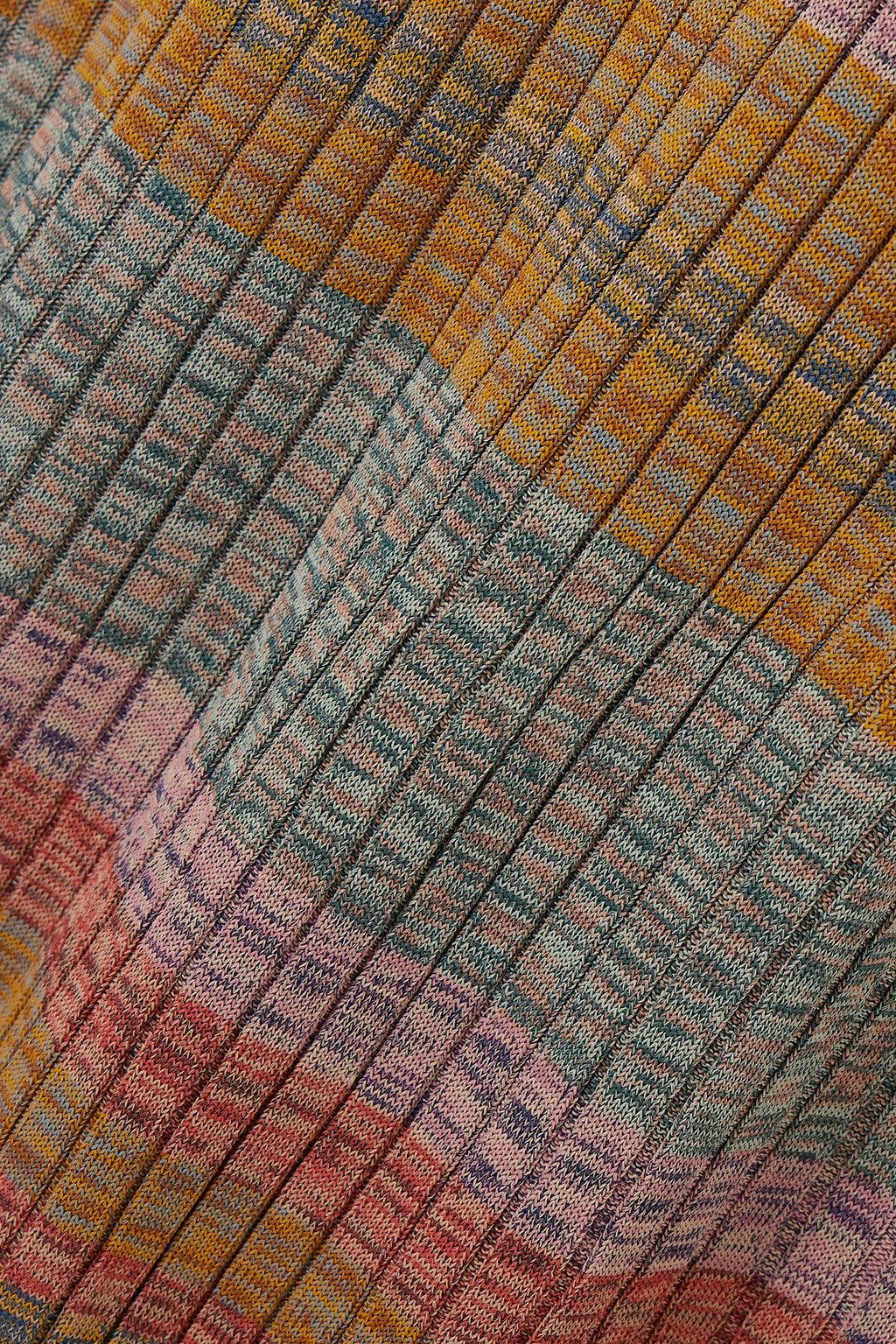 ZIMMERMANN فستان Luminosity متوسّط الطول من نسيج محبوك مضلّع ومخطط بألوان متداخلة