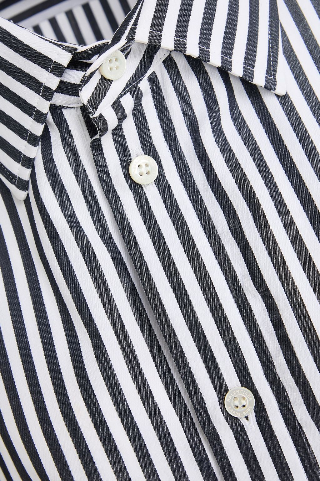 BALENCIAGA Striped cotton-poplin shirt