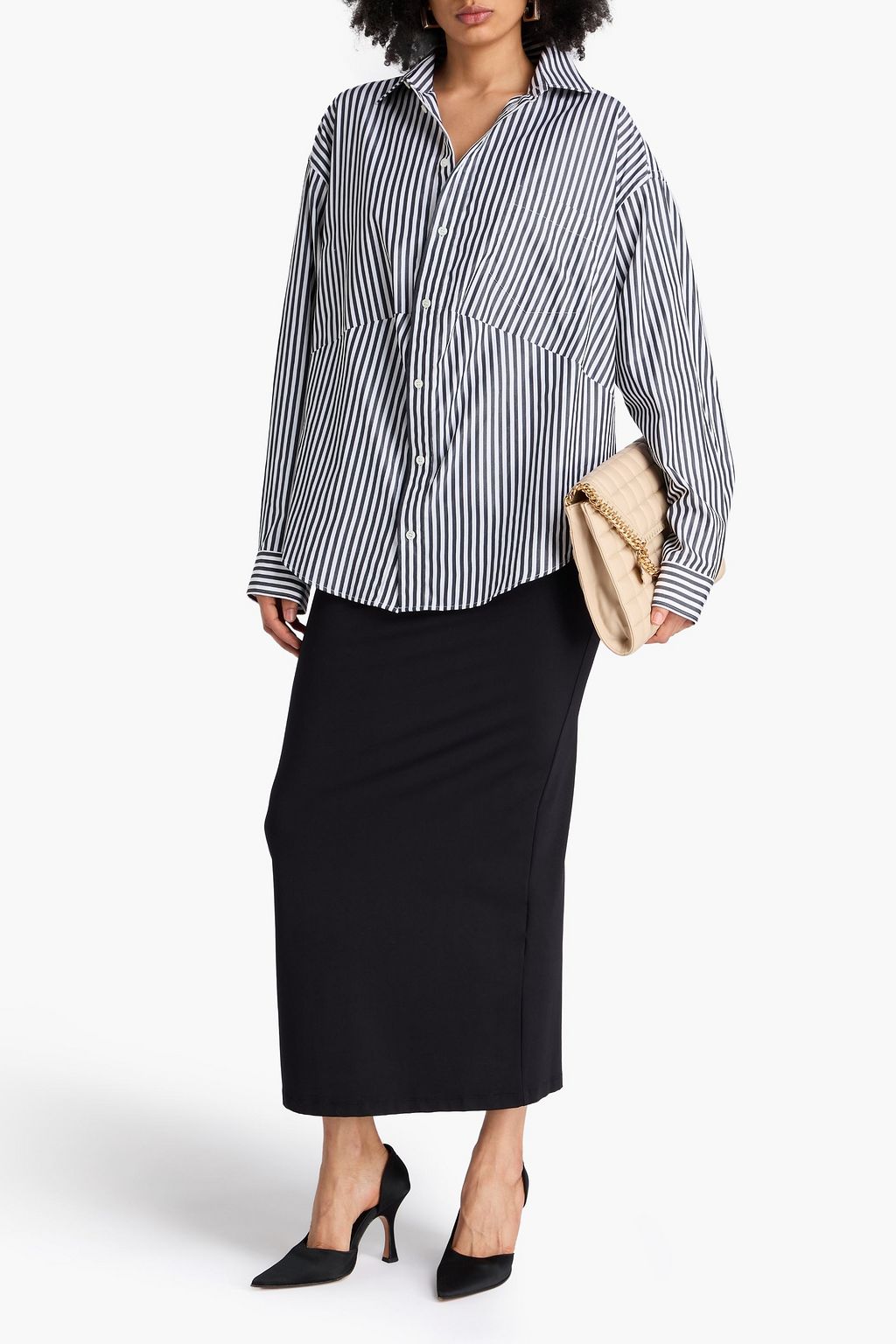 BALENCIAGA Striped cotton-poplin shirt