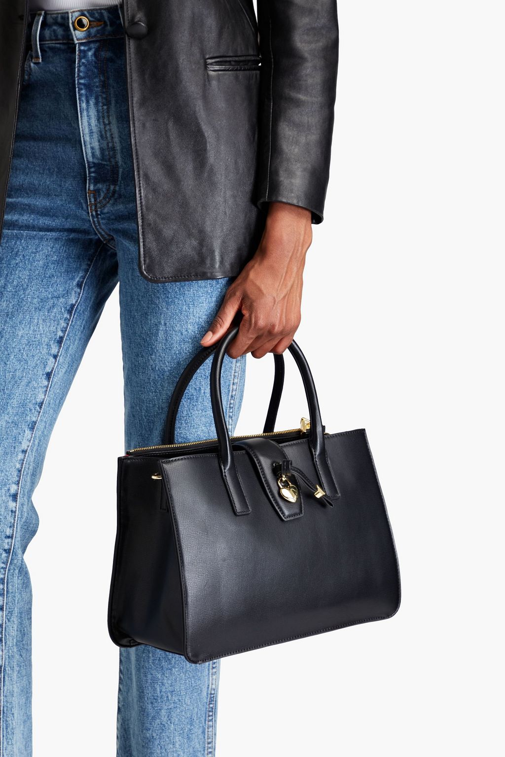 LOVE MOSCHINO Faux textured-leather tote