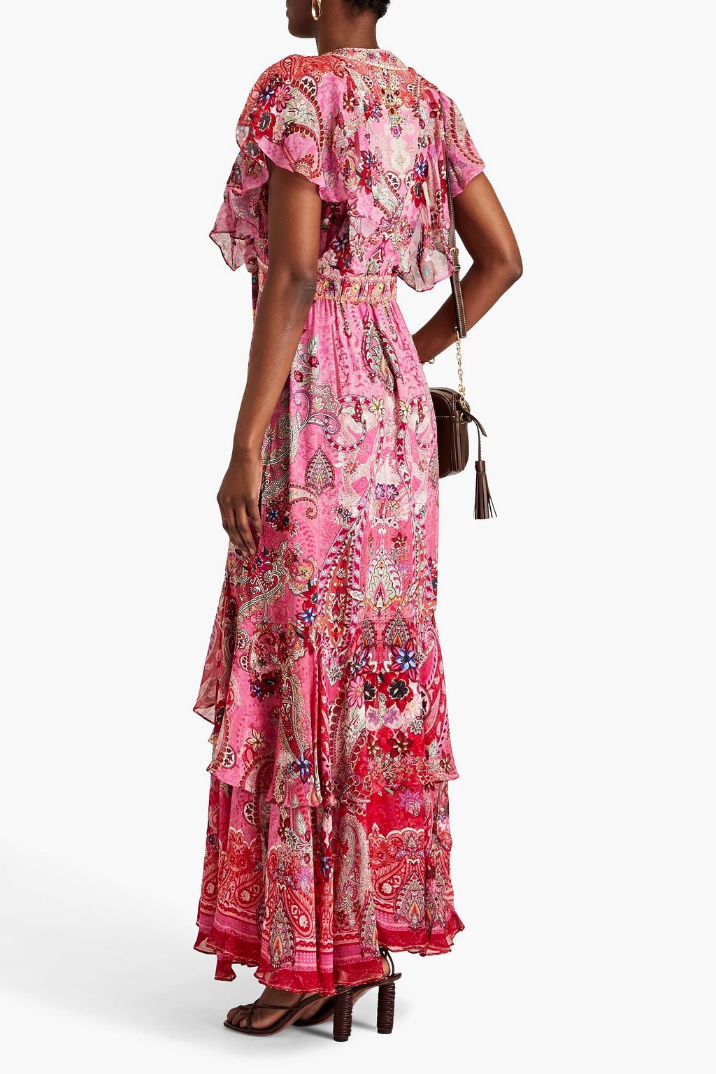 CAMILLA Palisades embellished paisley-print silk-chiffon maxi dress