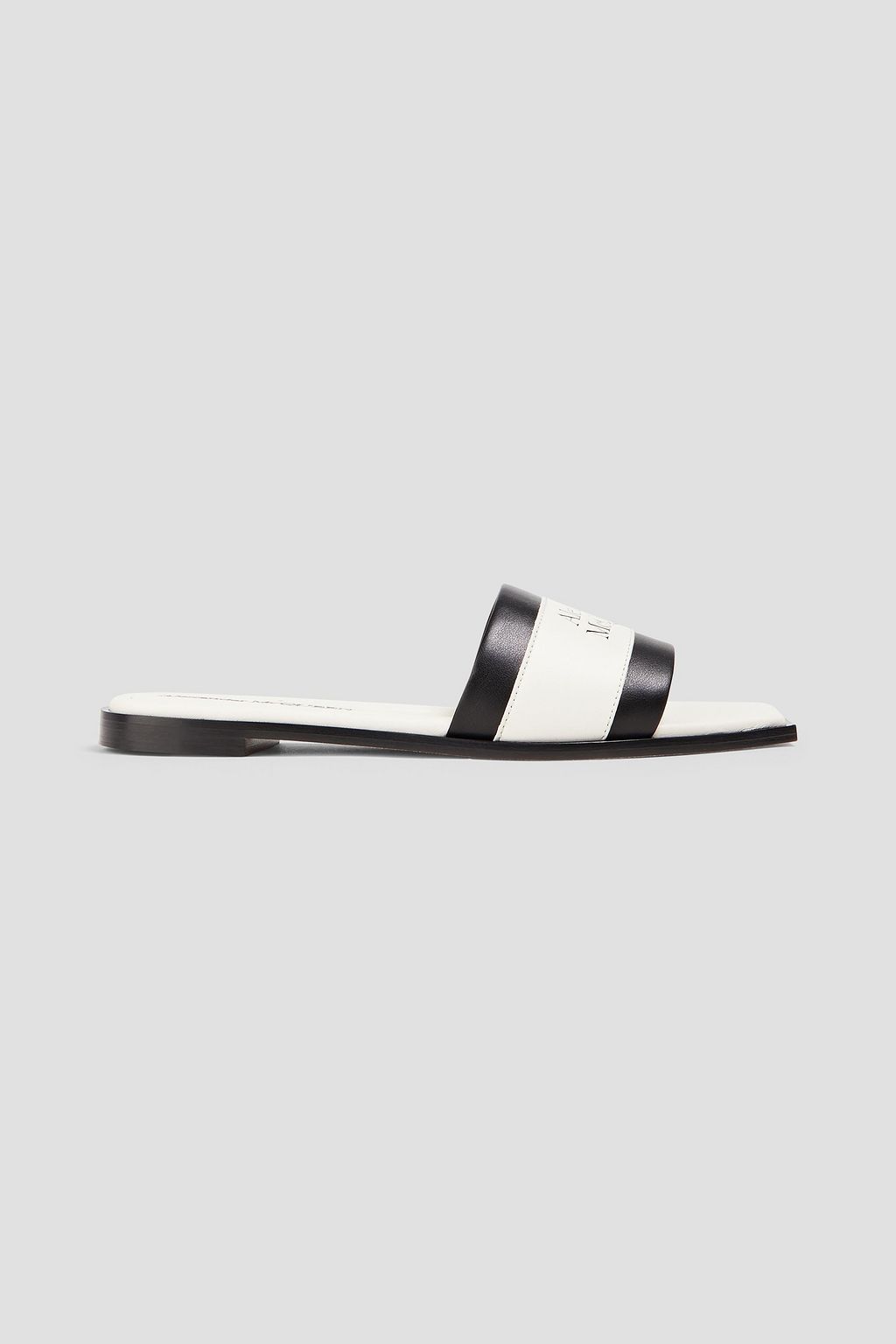 ALEXANDER MCQUEEN Two-tone leather slides | THE OUTNET