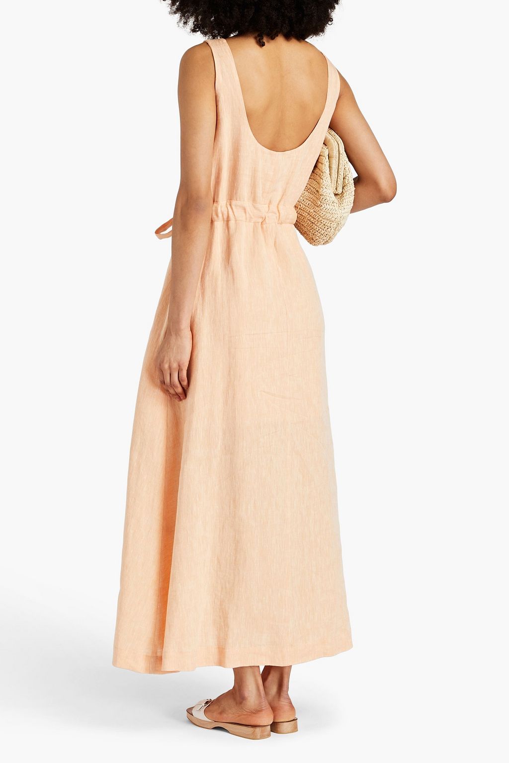 BONDI BORN Flores mélange linen maxi dress