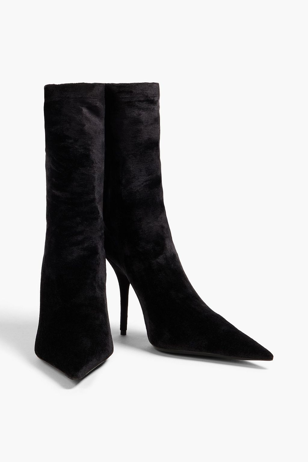BALENCIAGA حذاء بوت على شكل جوارب من المخمل