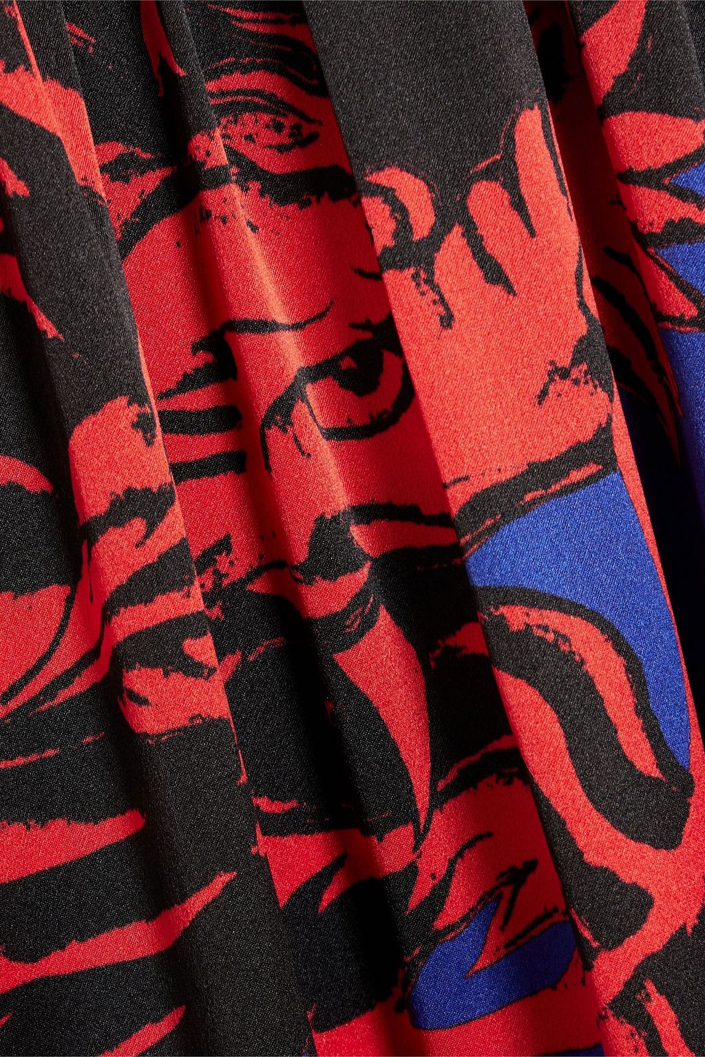 BALMAIN Open-back printed silk-satin halterneck maxi dress