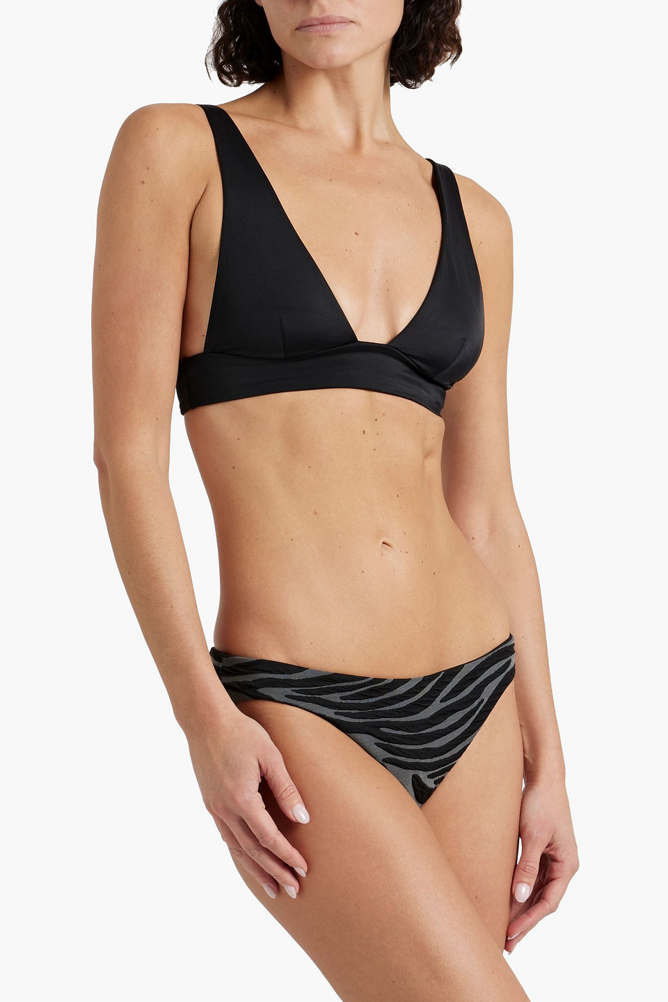 MARA HOFFMAN DORI TIGER-PRINT STRETCH-JACQUARD LOW-RISE BIKINI BRIEFS 3074457345636937147