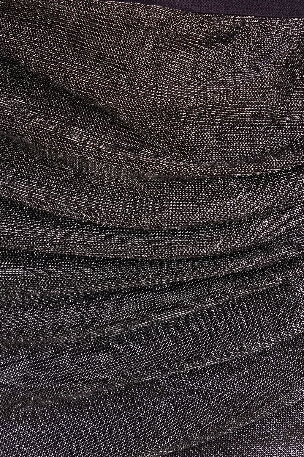 RICK OWENS LILIES ニット マキシスカート ラップ風 ルーシュ入り メタリック