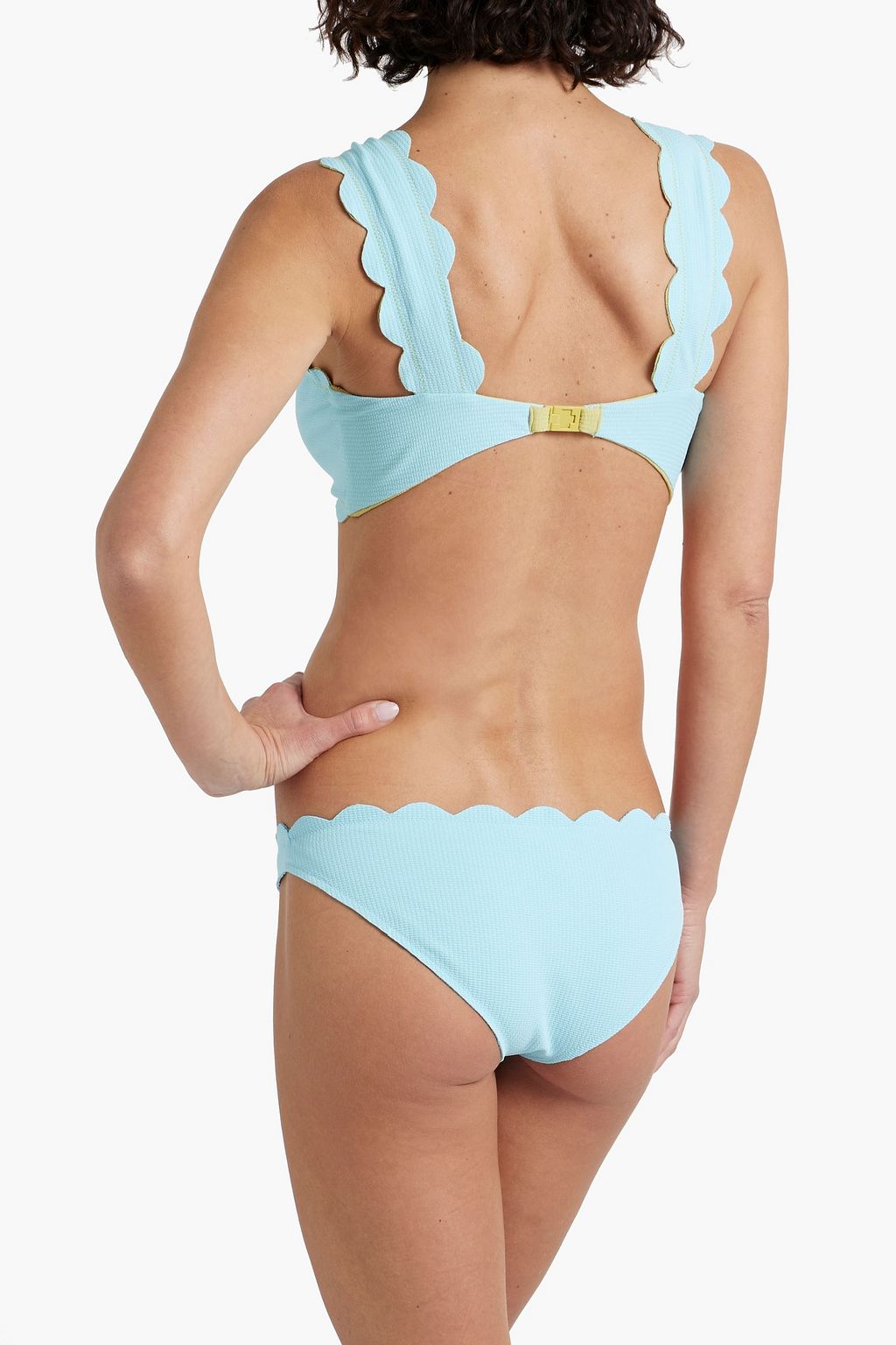 MARYSIA Santa Barbara reversible textured stretch-crepe low-rise bikini briefs