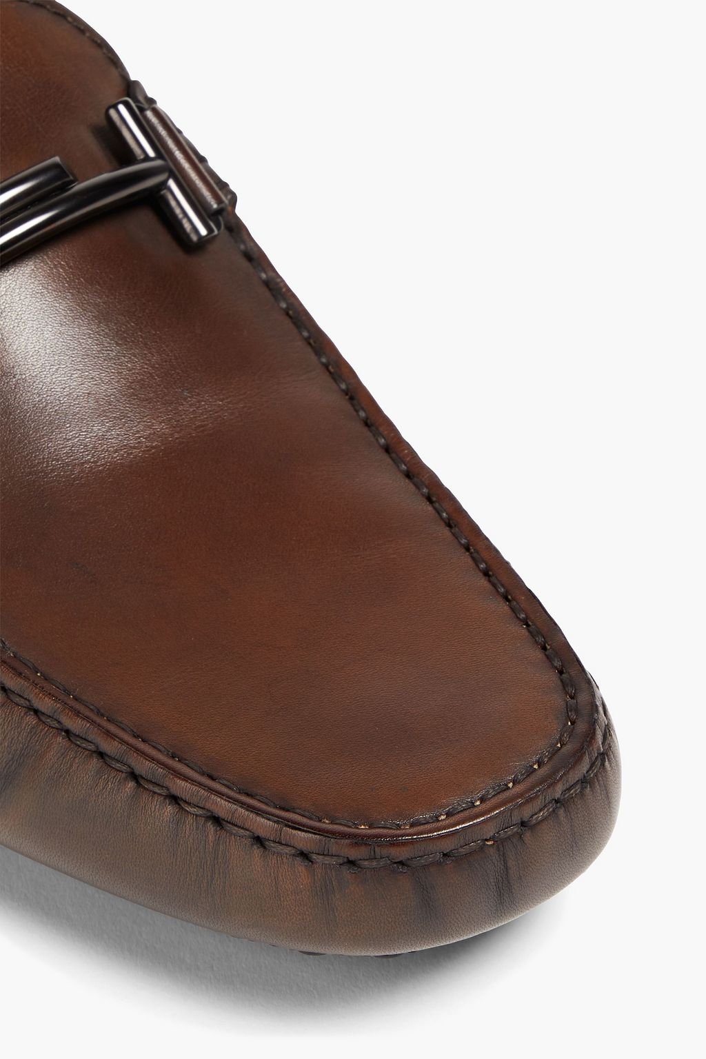TOD'S 더블 T 가죽 드라이빙 슈즈