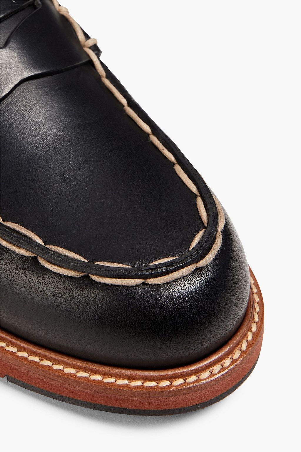 TOD'S حذاء لوفر مصنوع من الجلد مزين بدرزات بارزة