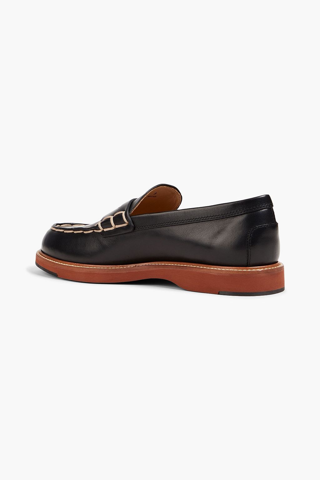 TOD'S حذاء لوفر مصنوع من الجلد مزين بدرزات بارزة