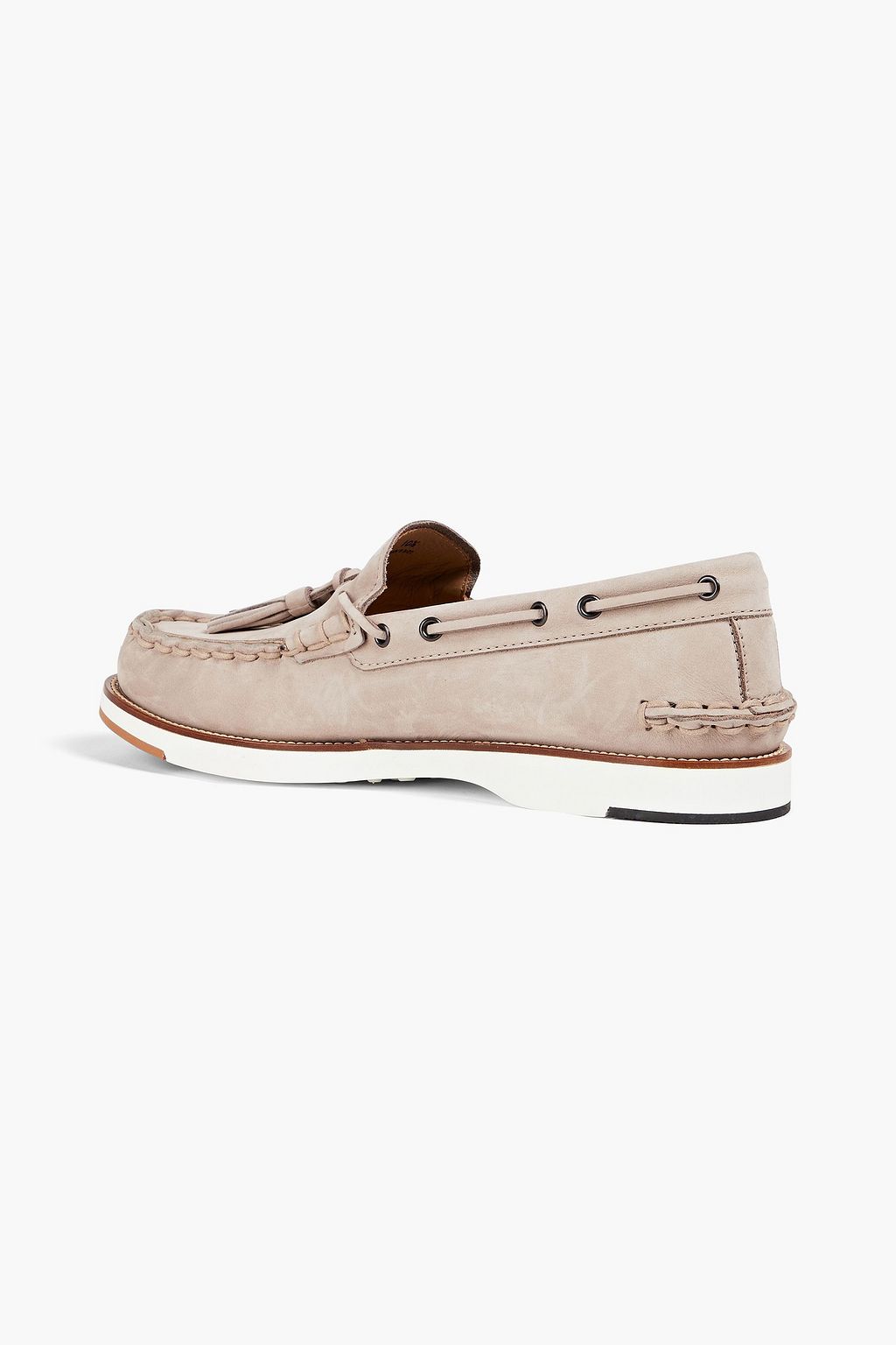 TOD'S حذاء لوفر من جلد النوبوك مزين بشرابات