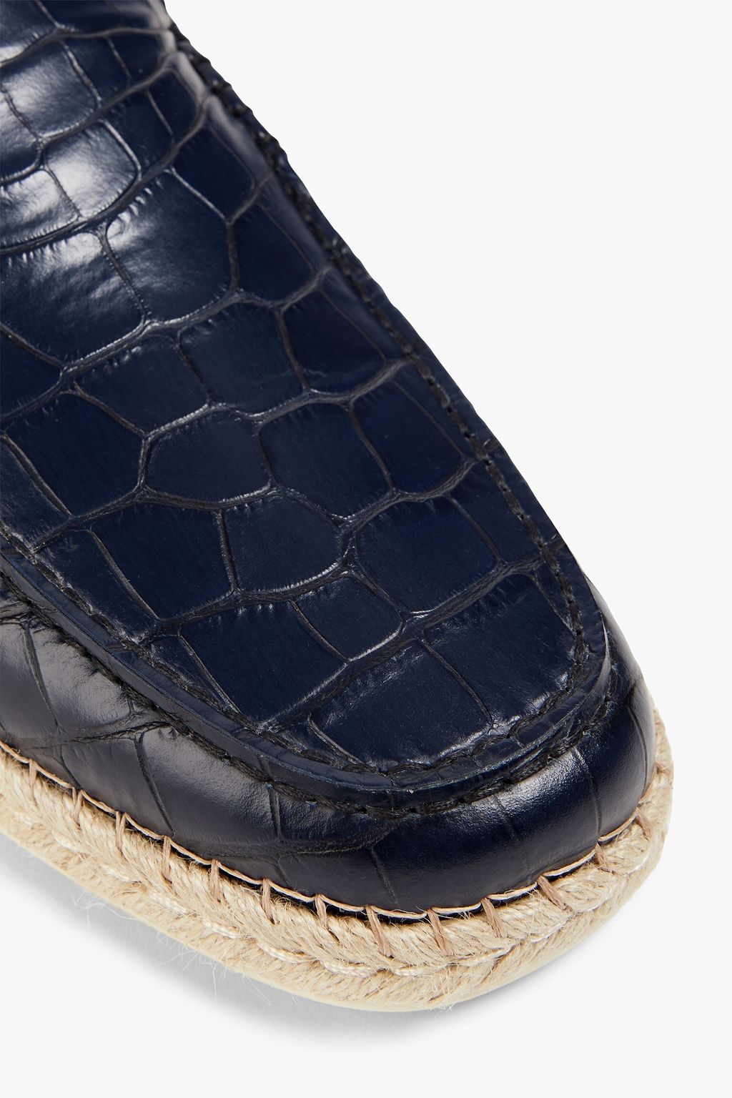 TOD'S Croc-effect leather espadrilles