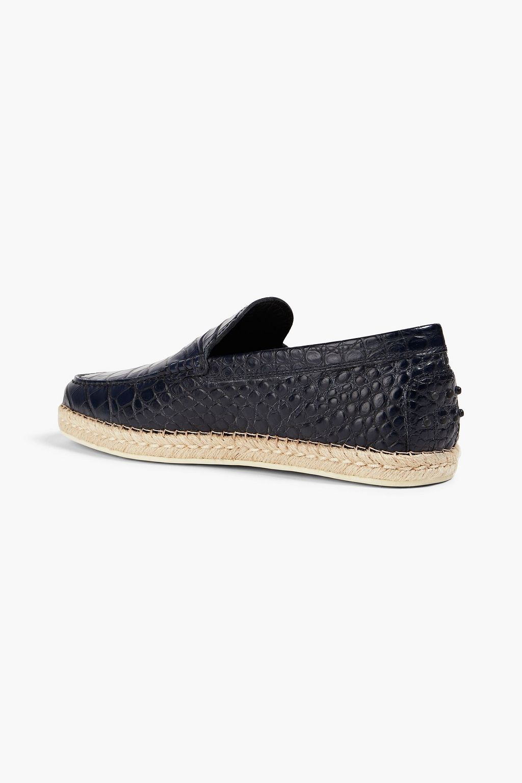 TOD'S Croc-effect leather espadrilles