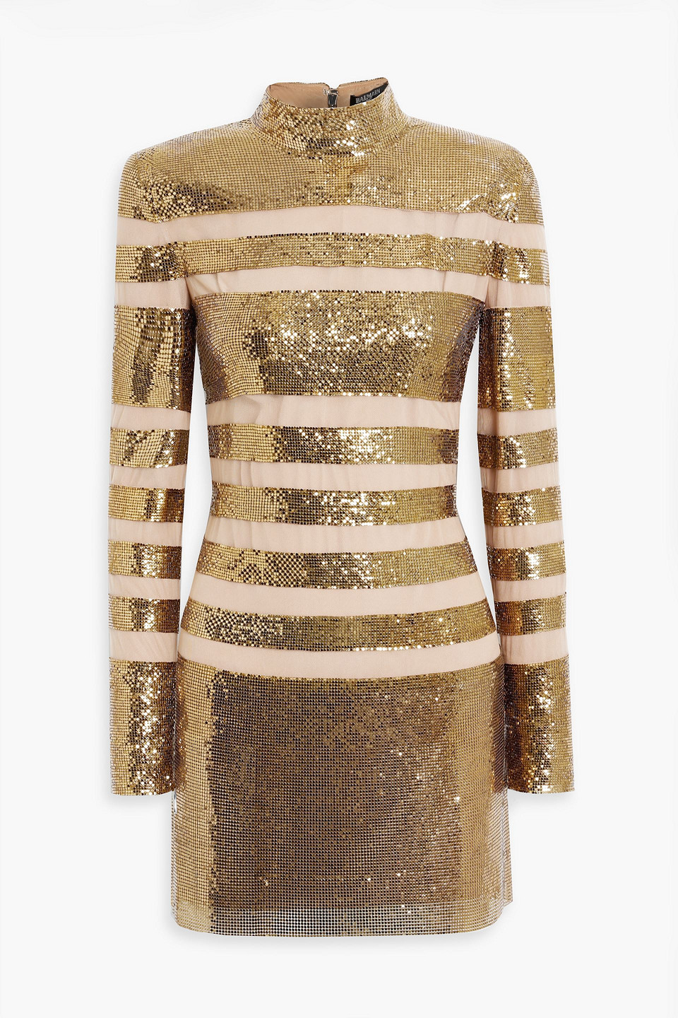balmain dress gold Balmain Black Shinny Glitter Gold Fringe Runway Mini Dress Size 40 –  THE-ECHELON main image 0
