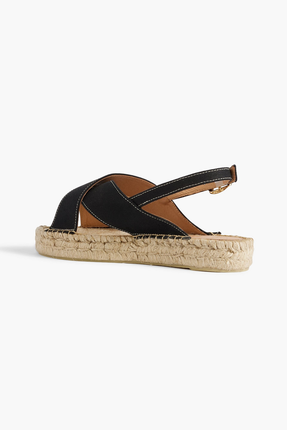 Shop Last Studio Sada Canvas Espadrille Slingback Sandals In Black