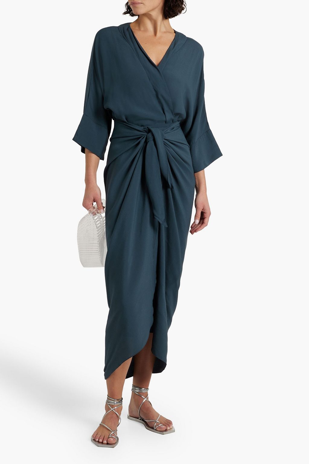HAIGHT Crepe robe and pareo set
